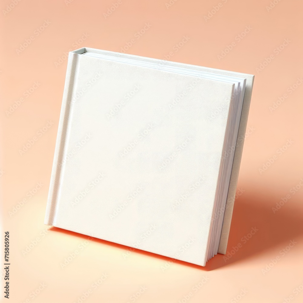 white book cover mockup layout design with shadows for branding, on peach background white book cover mockup layout design with shadows for branding, on peach background