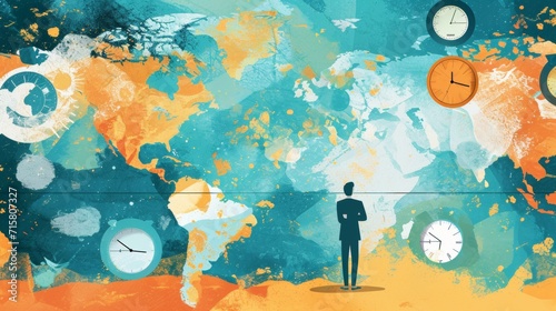 Global Remote Teams: Maps and Global Clocks and conceptual metaphors of Diversity and Time Zones photo
