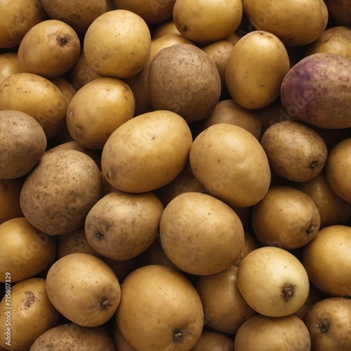 Pile of fresh potatoes close-up. 