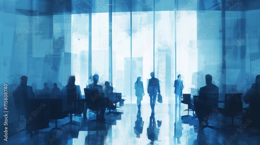 Obraz premium Online Business Meetings: Digital Conference Rooms and conceptual metaphors of Professionalism and Distance