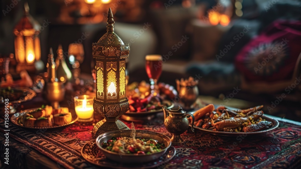 Traditional Ramadan Feast Table
