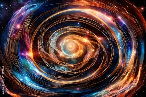 Ethereal waves of cosmic energy intertwining