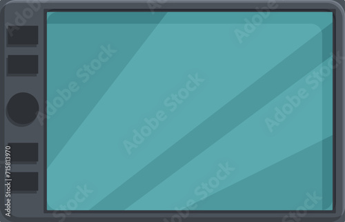 Digital car display audio icon cartoon vector. Stereo cd. Electronic stereo