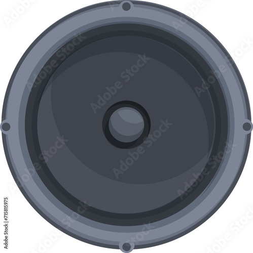 Power woofer icon cartoon vector. Car audio acoustic. Stereo audio