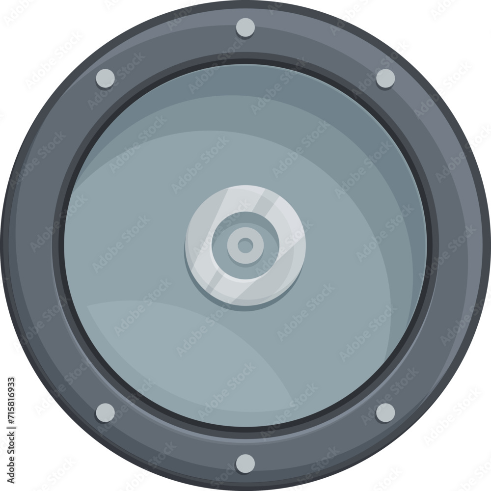 Stereo speaker icon cartoon vector. Multimedia device power. Wave noise Stereo speaker icon cartoon vector. Multimedia device power. Wave noise