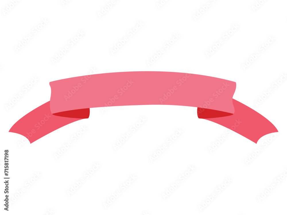 Simple pink ribbon isolated on white. Tape, band. set of characters for text banner. Decorative tape. linear icon vintage banner, graphic sale badge. Simple pink ribbon isolated on white. Tape, band. set of characters for text banner. Decorative tape. linear icon vintage banner, graphic sale badge.