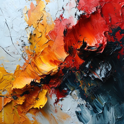 Vibrant Abstract Expressionism Art