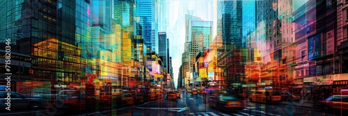 Neon Cityscape: A Vibrant Urban Scene Generative AI