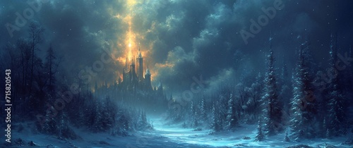 Frozen Castle in the Sky Generative AI