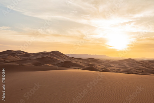 Sunset in the Moroccan desert