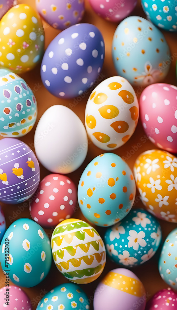 Colorful easter eggs collection, easter celebration. Colorful easter eggs collection, easter celebration.