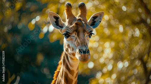 portrait of a giraffe in the wild