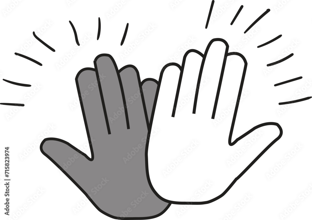 High five icon. Illstration vector High five icon. Illstration vector