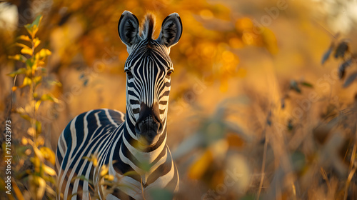 zebra in the wild portrait