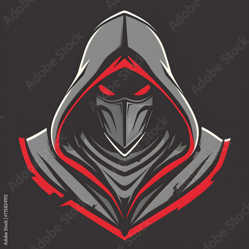 Minimalistic Logo Illustration of a Assassin 
