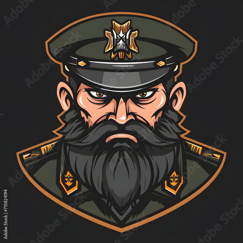 Military Logo Design Concept, Logo Illustration of a Military General