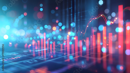 Forex Chart Showing Stocks Growing. Trade, money, finance, and success concept