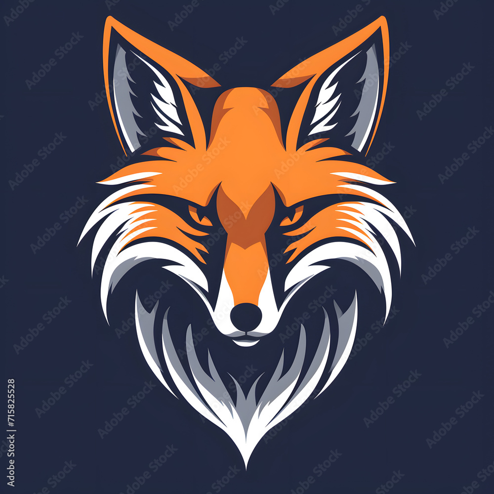 Flat Logo Vector Concept of a Fox Flat Logo Vector Concept of a Fox