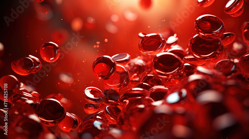 Blood cells magnified revealing nature microscopic design