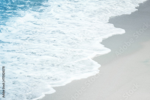 A Beautiful sea and sand on the shore vacation travel background © Kostia