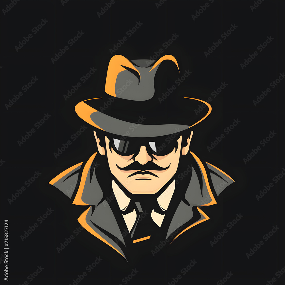 Detective inspired logo vector