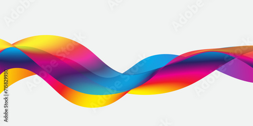 Abstract colorful vector background, color flow liquid wave for design	