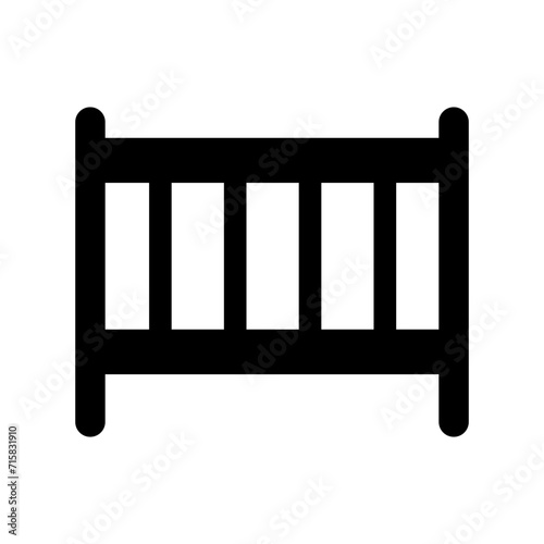 Baby crib icon