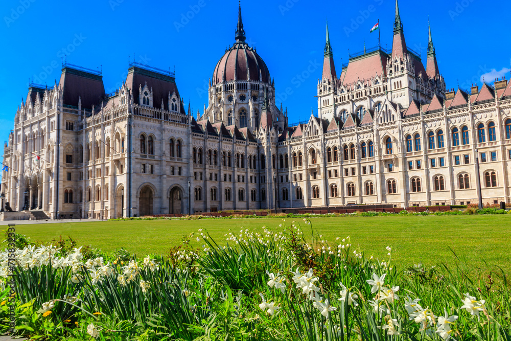 Beautiful building of Parliament in Budapest, Hungary