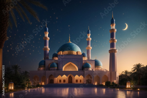 "Mosque under the Moon: Ramadan Glow" © Ishal