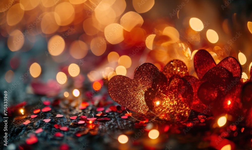an abstract background with radiant hearts, an ideal setting for your heartfelt Valentine's message an abstract background with radiant hearts, an ideal setting for your heartfelt Valentine's message