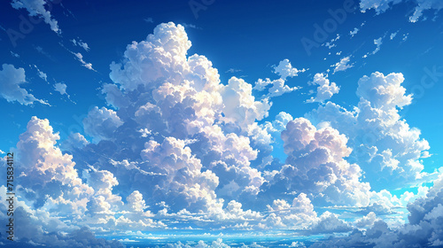 blue sky with clouds