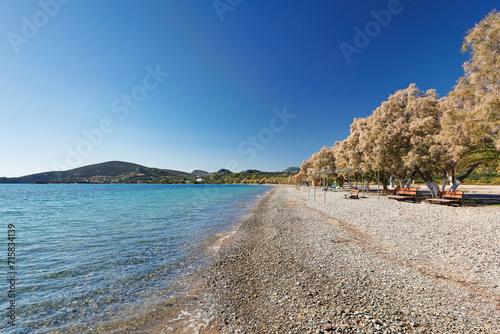 The beach Dardiza near Ermioni in Peloponnese, Greece