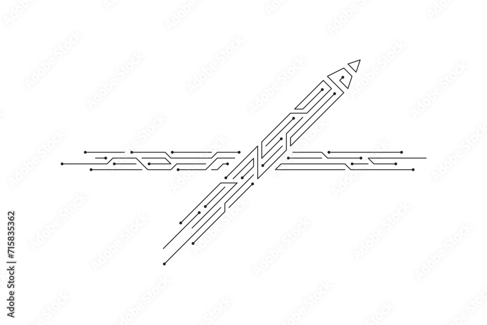 circuit pen symbol. technical drawing pen symbol. technological, futuristic pen symbol circuit pen symbol. technical drawing pen symbol. technological, futuristic pen symbol