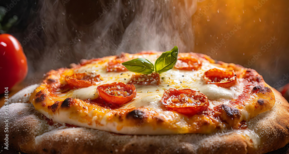 AI Generated A mouthwatering image capturing the deliciousness of a fresh and hot pizza. The pizza will b (1)