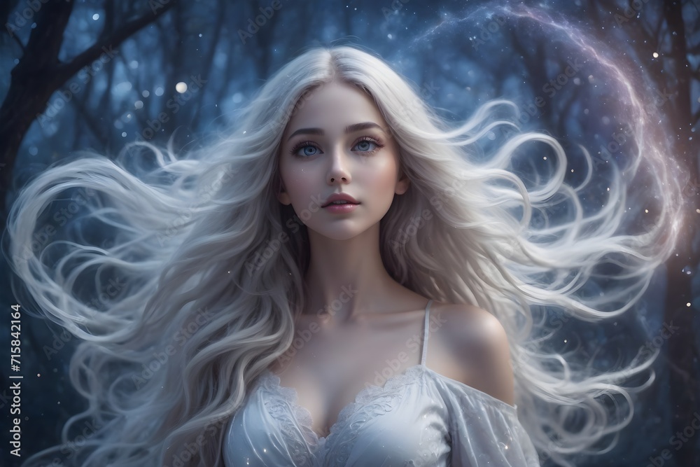 Fantasywesen - Weiße Magierin des Waldes Fantasywesen - Weiße Magierin des Waldes