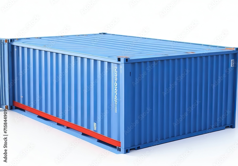 Container on transparent background 3d renderin Container on transparent background 3d renderin