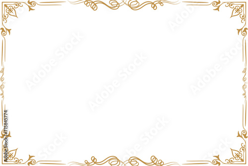Simple  Rectangle photo or picture frame or border with white background