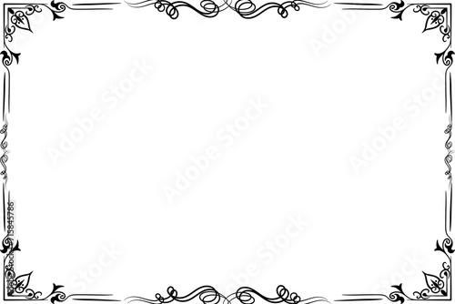 Simple Rectangle photo or picture frame or border with white background