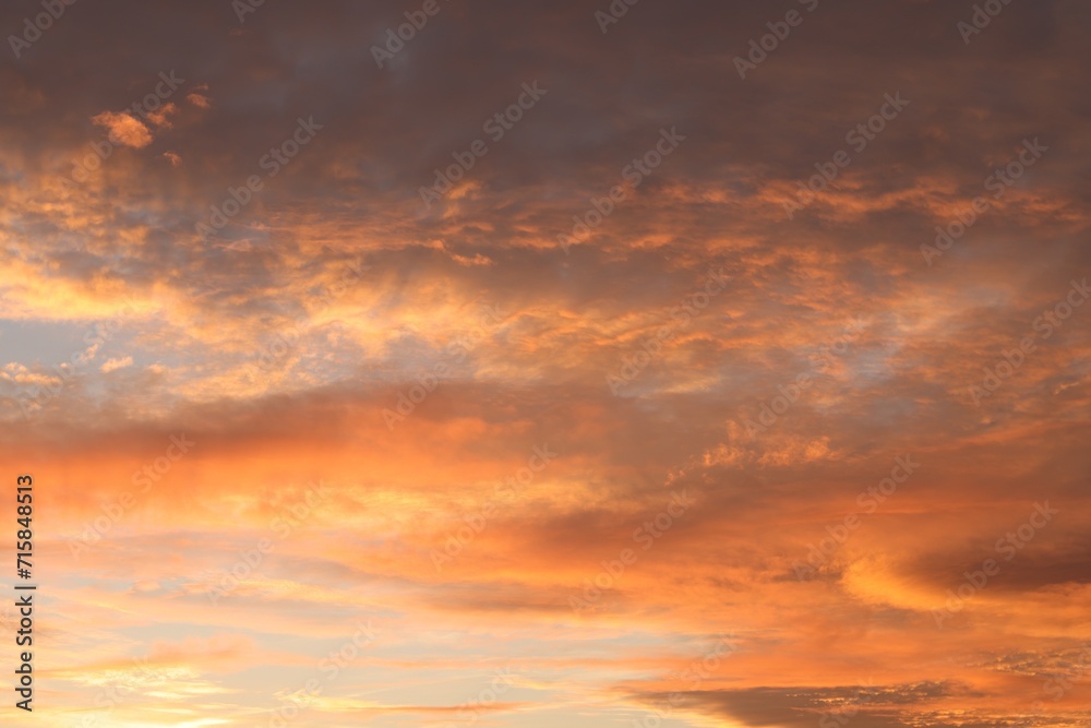 Picturesque view of beautiful sky at sunset