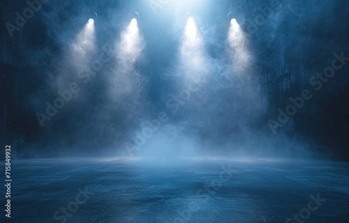 stage background with high spotlight flares