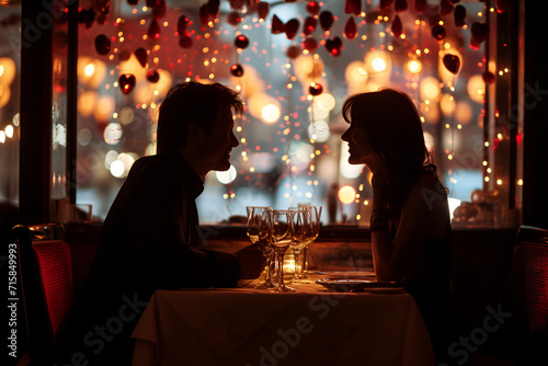 Romantic dinner on St Valentine   s Day