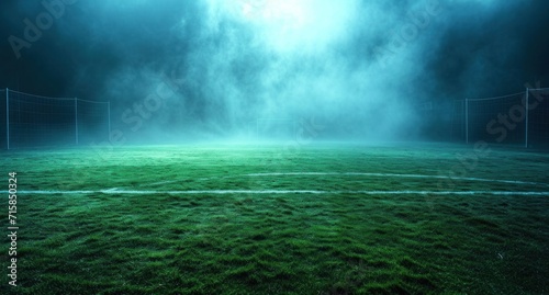 a soccer field on a dark background