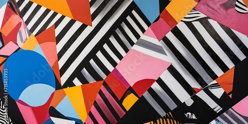 Bold and vibrant geometric patterns in contrasting colors