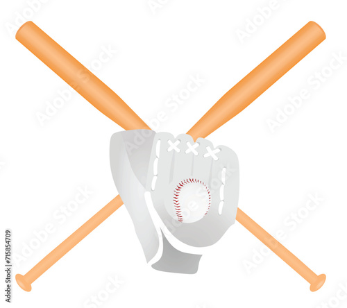 Baseball equipment  set. vector illustration