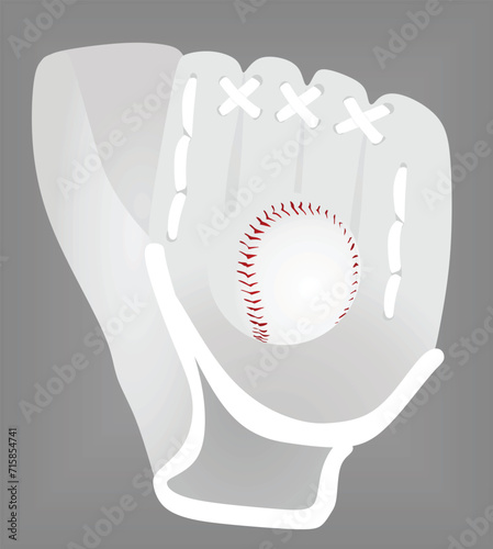 White baseball glove. vector illustration
