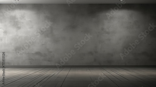 Clean and simple neutral grey wall empty room background or backdrop for online presentations and virtual meetings