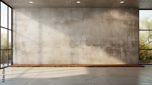 Clean and simple light color wall empty interior room background or backdrop for online presentations and virtual meetings video calls