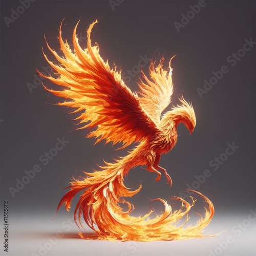 illustration of a phoenix bird