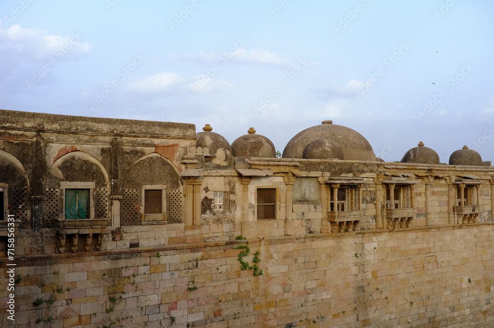 Fototapeta premium Stone Jarokha windows at Sarkhej, Ahmedabad, India