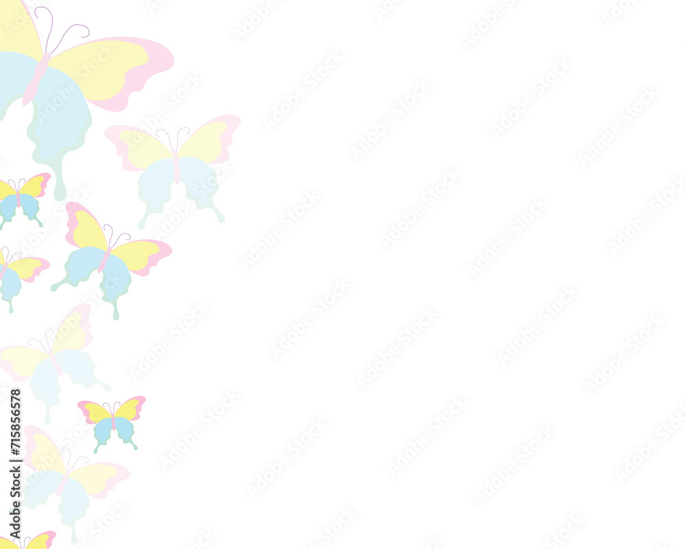 Textura decorativa fondo de mariposas decoración tonos pastel ornamentos diseño grafico